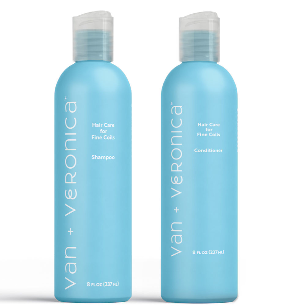 van + veronica Cleanse and Condition duo for Fine Natural Hair